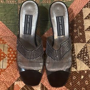 Vintage 1990s or early 2000s Stuart Weitzman rhinestone pumps
